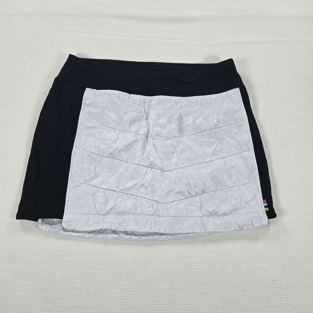 SmartWool Smartloft Quilted Wool Lined White Black Skirt‎ Women's Size Small